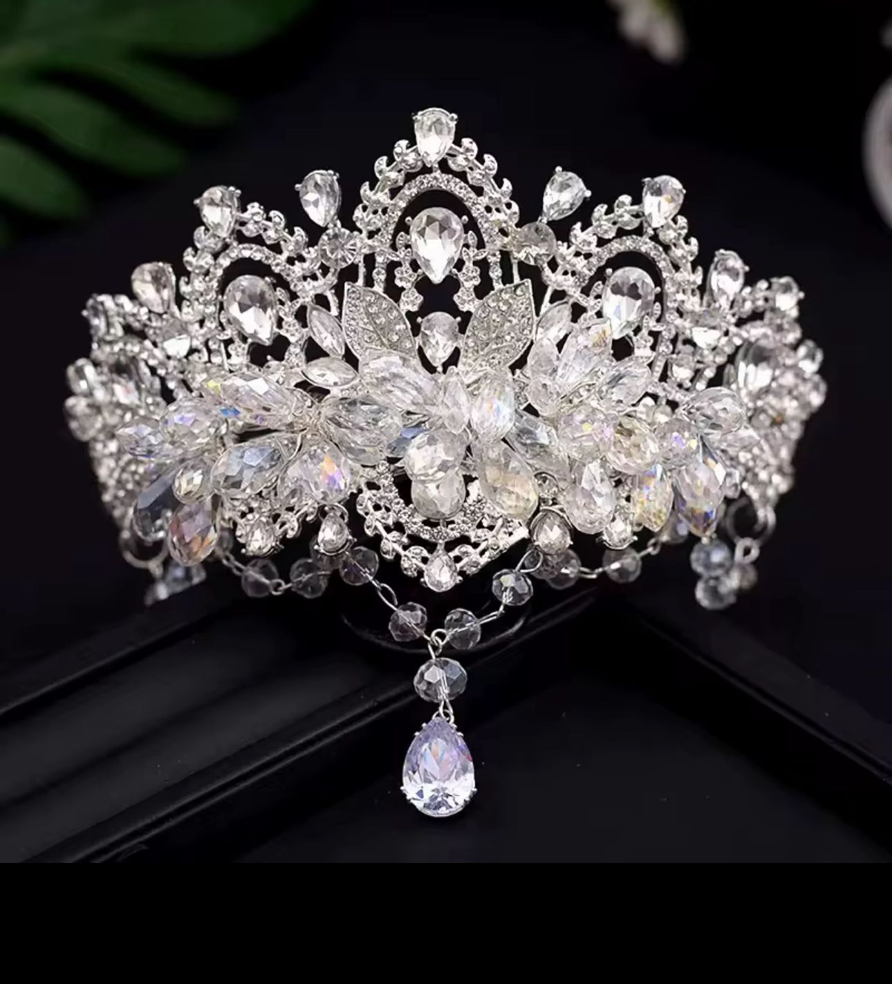 Bridal Crown Diamond Crystal Handmade Beaded